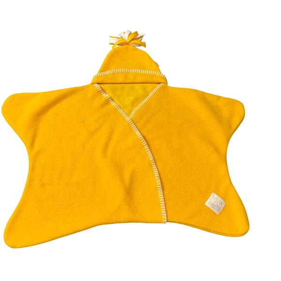 Tuppence and Crumble Other - Starsnug Baby Bunting Wrap Bright Yellow Fleece Star Tuppence and Crumble S